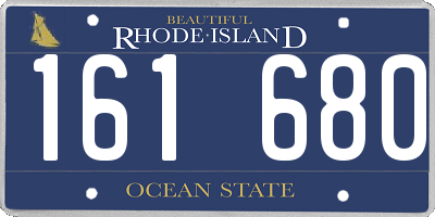 RI license plate 161680
