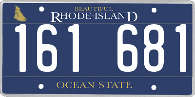 RI license plate 161681