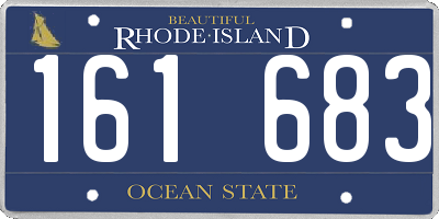 RI license plate 161683