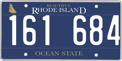 RI license plate 161684