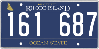 RI license plate 161687