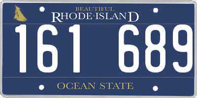 RI license plate 161689