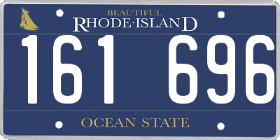RI license plate 161696