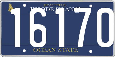 RI license plate 16170