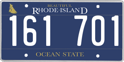 RI license plate 161701