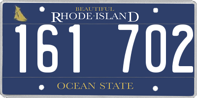 RI license plate 161702