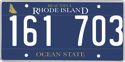 RI license plate 161703