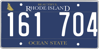 RI license plate 161704