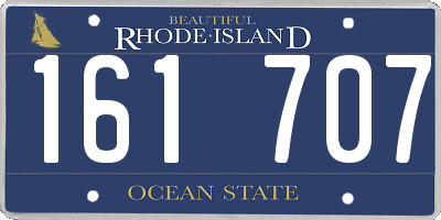 RI license plate 161707