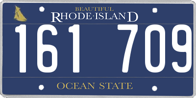 RI license plate 161709