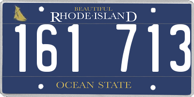 RI license plate 161713