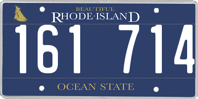 RI license plate 161714