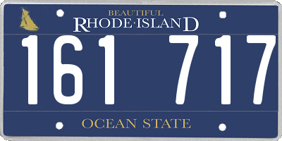 RI license plate 161717
