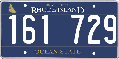 RI license plate 161729