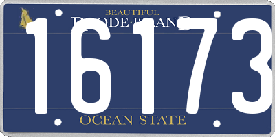 RI license plate 16173