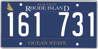 RI license plate 161731