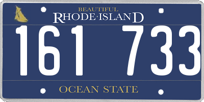 RI license plate 161733