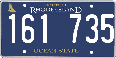 RI license plate 161735
