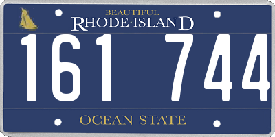 RI license plate 161744