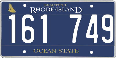 RI license plate 161749