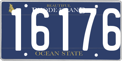 RI license plate 16176