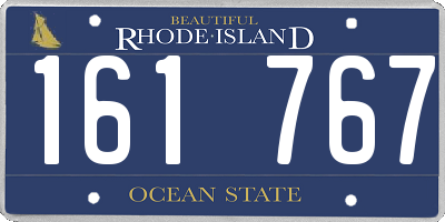 RI license plate 161767