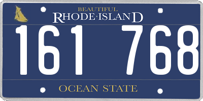 RI license plate 161768