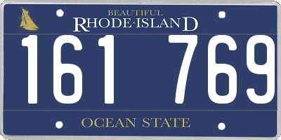 RI license plate 161769