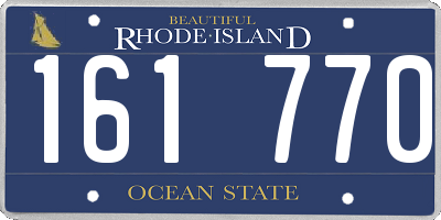 RI license plate 161770