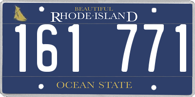 RI license plate 161771