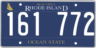 RI license plate 161772