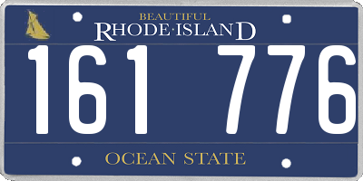 RI license plate 161776