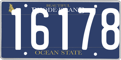 RI license plate 16178