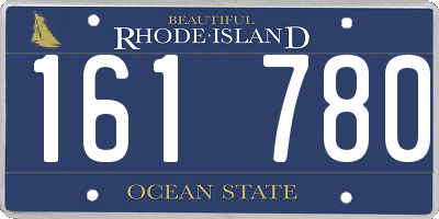 RI license plate 161780