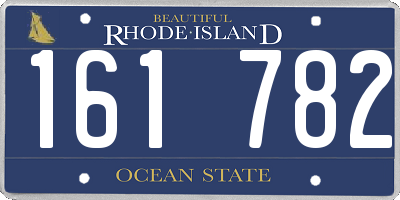 RI license plate 161782