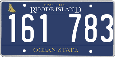 RI license plate 161783