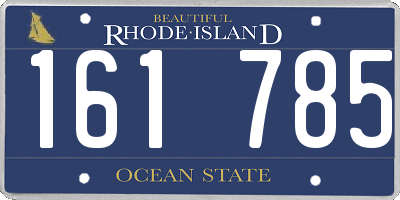 RI license plate 161785