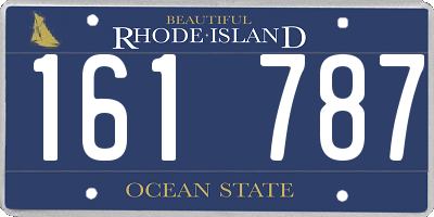 RI license plate 161787