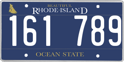 RI license plate 161789