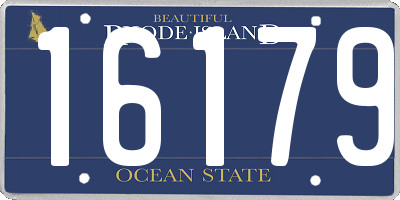 RI license plate 16179