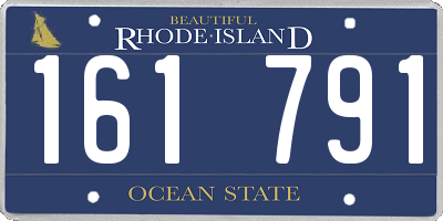 RI license plate 161791