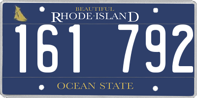 RI license plate 161792