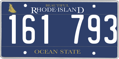 RI license plate 161793
