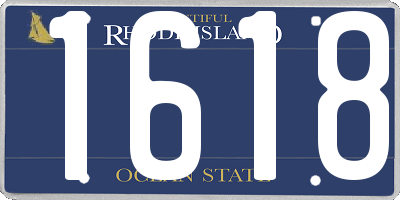 RI license plate 1618