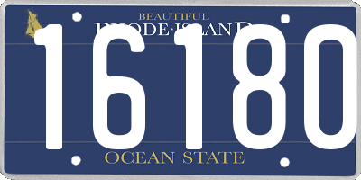 RI license plate 16180
