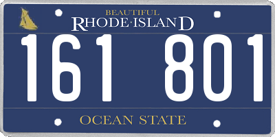 RI license plate 161801