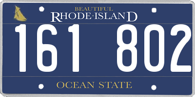 RI license plate 161802