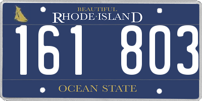 RI license plate 161803