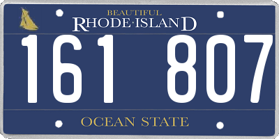 RI license plate 161807