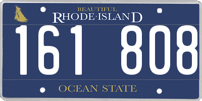 RI license plate 161808